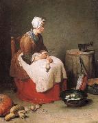 Jean Baptiste Simeon Chardin The Rubenputzerin china oil painting artist